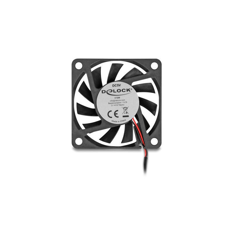 Delock Axiallüfter 5 V Dc, 60 X 60 X 10 Mm Negro