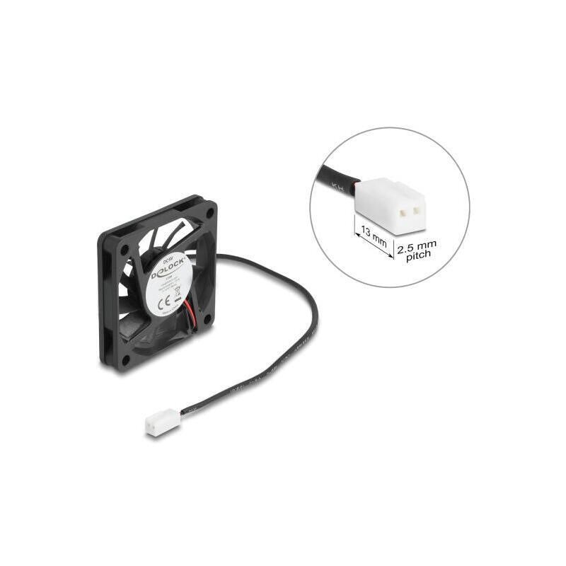 Delock Axiallüfter 5 V Dc, 60 X 60 X 10 Mm Negro