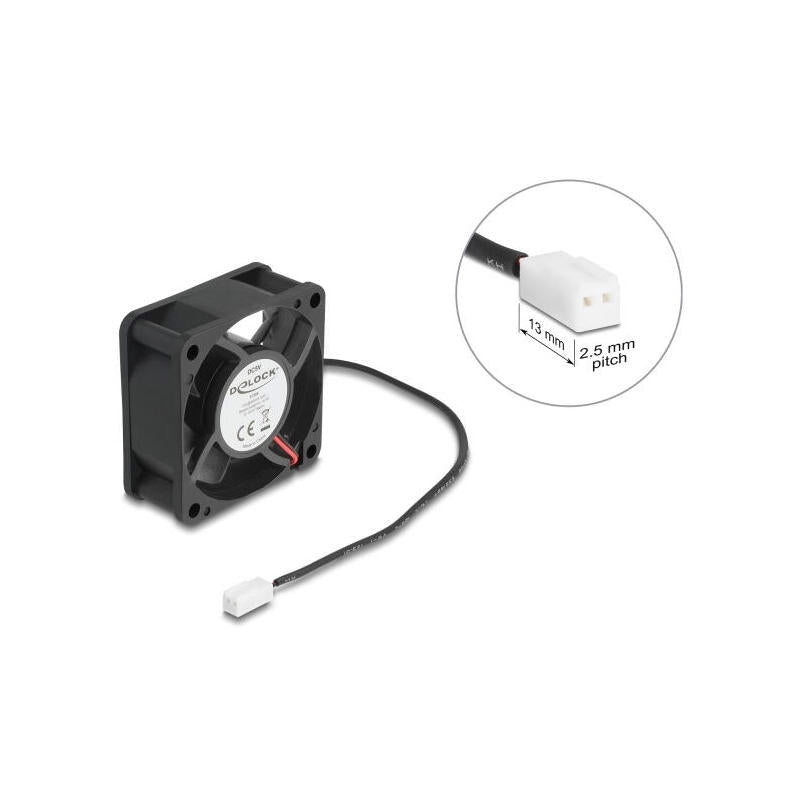 Delock Axiallüfter 5 V Dc, 60 X 60 X 25 Mm Negro