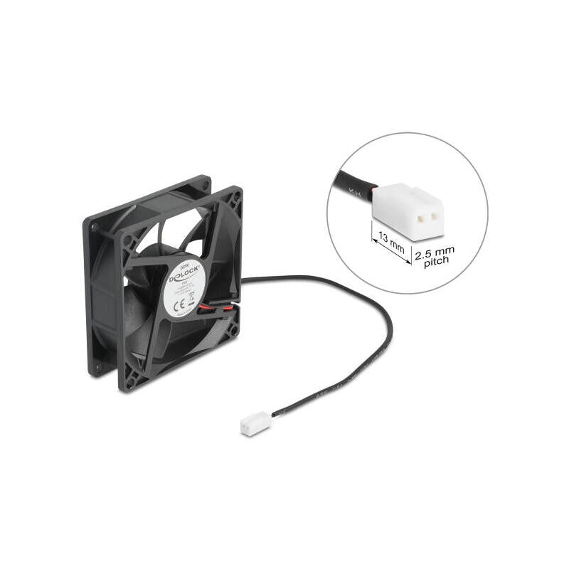 Delock Axiallüfter 5 V Dc, 80 X 80 X 25 Mm Negro