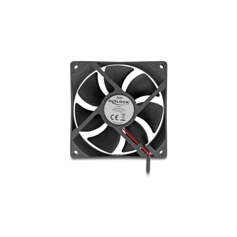 Delock Axiallüfter 5 V Dc, 92 X 92 X 25 Mm Negro
