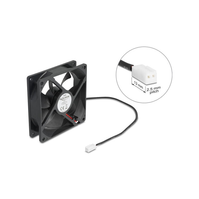 Delock Axiallüfter 5 V Dc, 92 X 92 X 25 Mm Negro