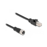 Delock Cable De Red M12 D-Kodiert 4 Pin Hembra A Rj45 Macho 50 Cm
