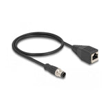 Delock Cable De Red M12 D-Kodiert 4 Pin Macho A Rj45 Hembra 50 Cm