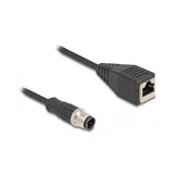 Delock Cable De Red M12 D-Kodiert 4 Pin Macho A Rj45 Hembra 50 Cm