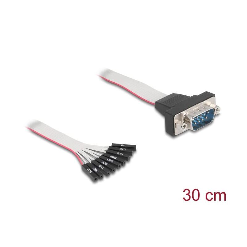 Delock Cable Plano Rs-232 Con 9 X Pfostenhembra A D-Sub 9 Pin