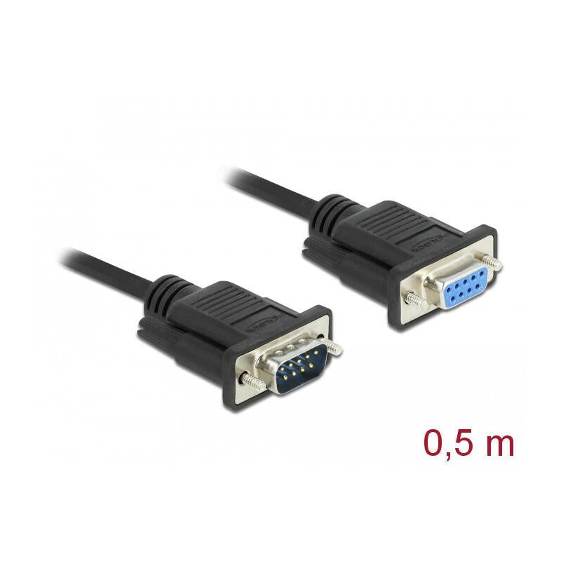 Delock Cable Rs-232 Sub-D9 Macho A Hembra 0,5 M