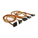 Delock Cable Sata 15 Pin Strom Stecker Mit Einrastfunktion > Sata 15 Pin Strom Buchse 2 X Gerade   1 X Unten   1 X Oben 50 Cm