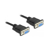 Delock Cable Seriell Nullmodem D-Sub9 0,5m H Con M-Caja