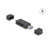 Delock Card Reader Usb 5 Gbps Usb Tipo-C / Typ-A Para Sd Y Micro Sd