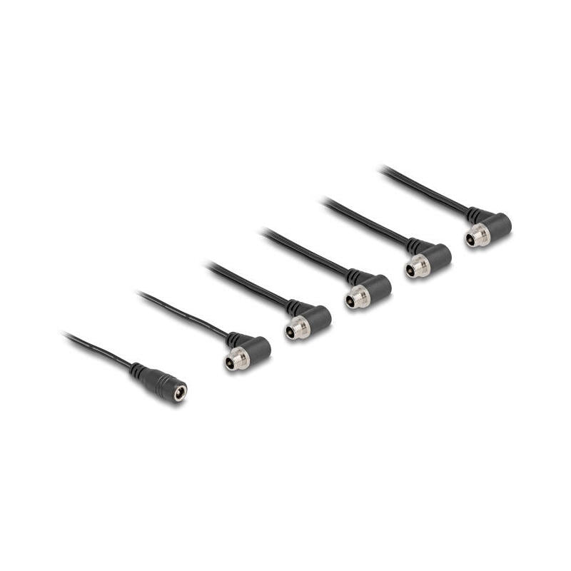 Delock Dc Splitter Cable 1 X Hembra Gerade A 5 X Hembra 5,5 X 2,1 Mm
