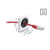 Delock Easy 45 Kabeldurchführung Rund Ø 23 Mm Blanco / Negro