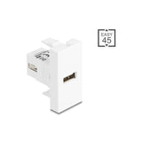 Delock Easy 45 Modulousb 2.0 Typ-A Hembra A Usb 2.0 Typ-A Hembra Blanco