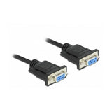 Delock Seriell Cable Rs-232 Sub-D9 Hembra A Hembra Nullmodem 1 M