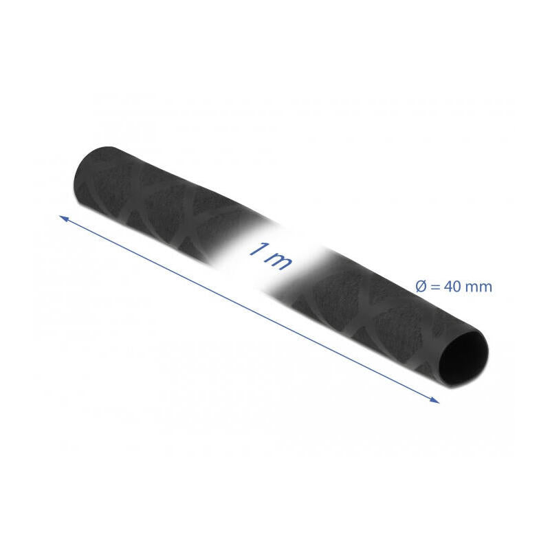 Delock Tubo Termorretráctil X-Muster Antideslizante 1m X 40mm Black