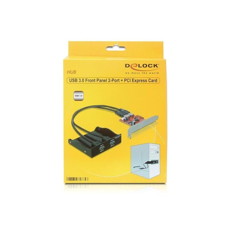 Delock Usb 3.0 Panel Frontal De 2 Puertos Con Tarjeta Pci Express, Controlador