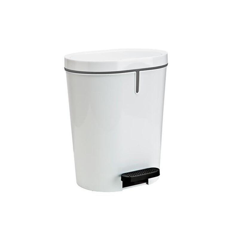 Denox Papelera Con Pedal 25l Blanca