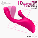 Derek Vibrador Con Movimiento Finger 3 Motores Y App