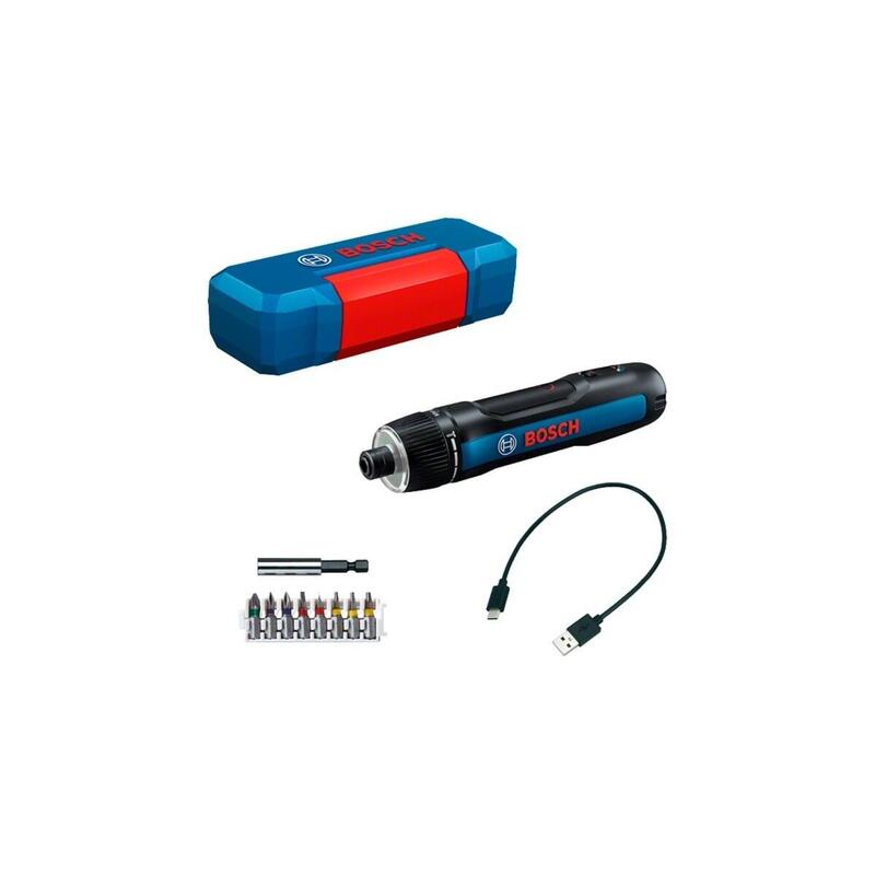 Destornillador Bosch Professional Go 3 Professional Inalámbrico, 3,6 Voltios Azul/Negro, En Un Mini Maletín 06019h2201