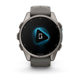Garmin Fenix 9 Titanio Con Correa De Silicona En Gris Smartwatch 43mm