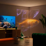 Twinkly Matrix - 500 Luces Led Rgb En Forma De Perlas, Cable Transparente, 1.7x7.8ft Enchufe Tipo F