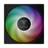 Ventilador Pc Gamdias Notus M1-1201  Argb Pwm De 120 Mm  Incluye Hoja Inversa, Conexión En Cadena De Margarita, Tecnología De Bucle Cerrado Para Rpm Constantes En El Enfriador, Funcionamiento De Bajo