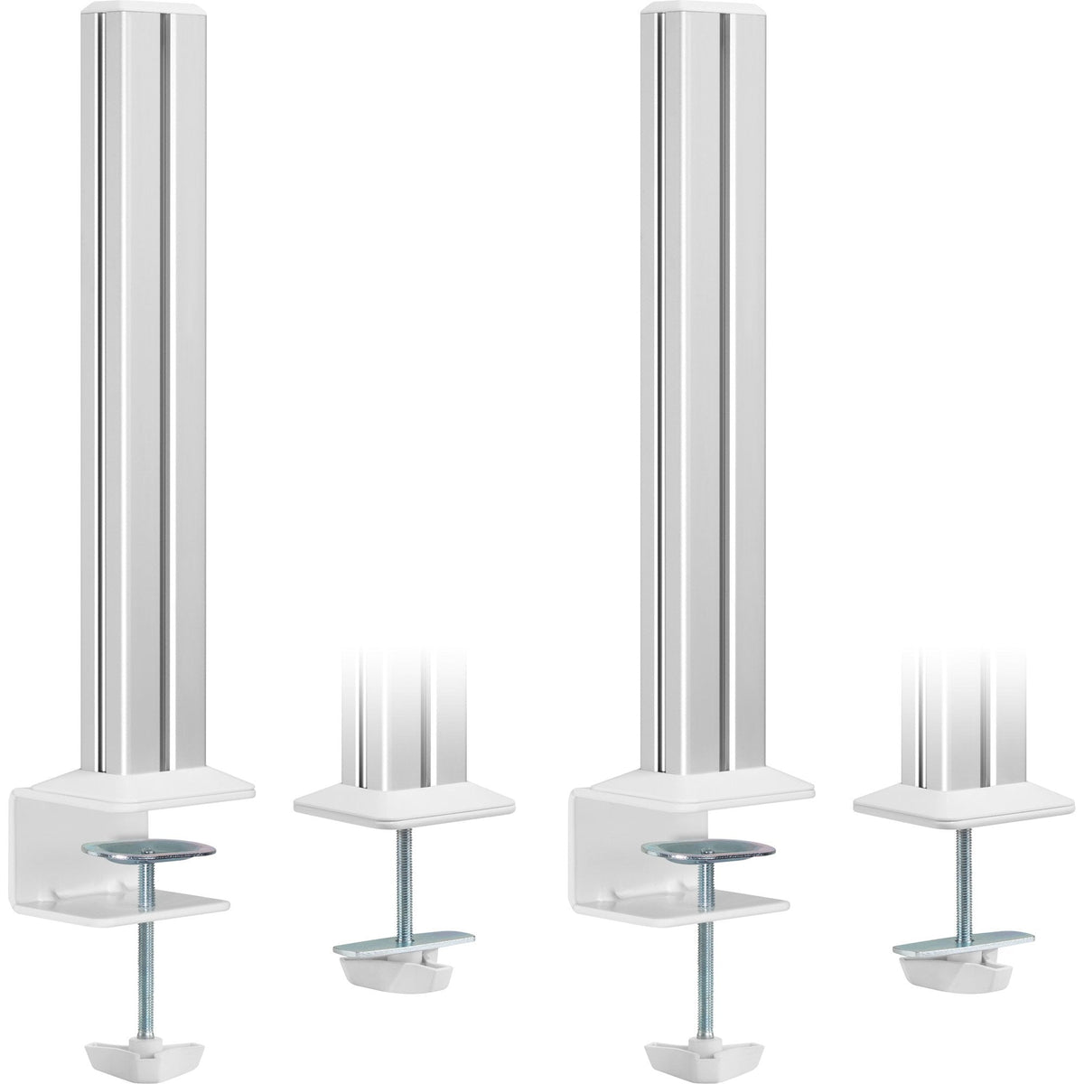 Inline® Slatwall Mounting Columns Aluminium, For Table Mounting Panel, Set Of 2