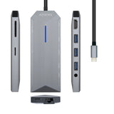 EAN 8436574706260 - AISENS ASUC-9P001-GR base para portátil y replicador de puertos Alámbrico Thunderbolt 3 imagen 1