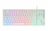 Teclado Español Hibrido Mecanico F-Rgb Mk023es Blanco Mars Gaming Teclas H-Mech/ Compacto/ Iluminación Frgb