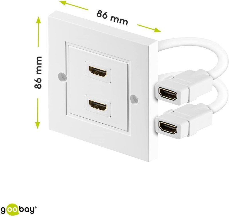 Hdmi Wall Socket - 2 X Hdmi A Jack > 2 X Hdmi A Jack