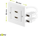 Hdmi Wall Socket - 2 X Hdmi A Jack > 2 X Hdmi A Jack