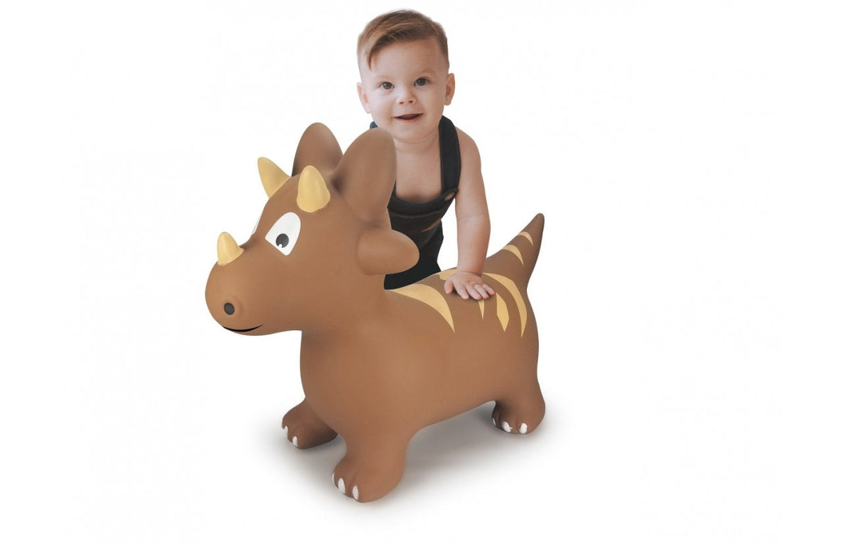 Dinosaurio Saltarín Con Bomba Marrón Jamara