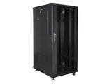 Armario Rack Cabinet Lanberg  Ff01-6827-12b (27u; 19''; 1390 Mm / 600 Mm / 800 Mm; Standing; Full, Glass; 800 Kg; Black Color)