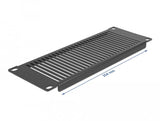Delock Panel De Gabinete De Red De 10" Con Ranuras De Ventilación Vertical 2u Negro