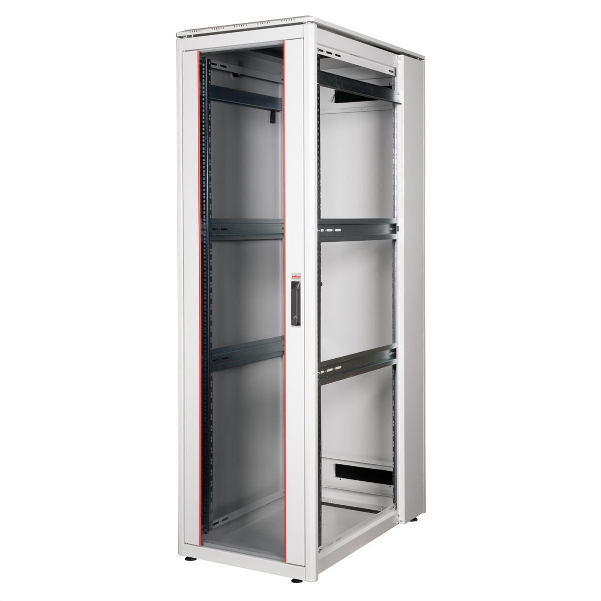 Roline 19-Zoll Netzwerkschrank Pro 42 He, 600x1000 Bxt Glastr Grau