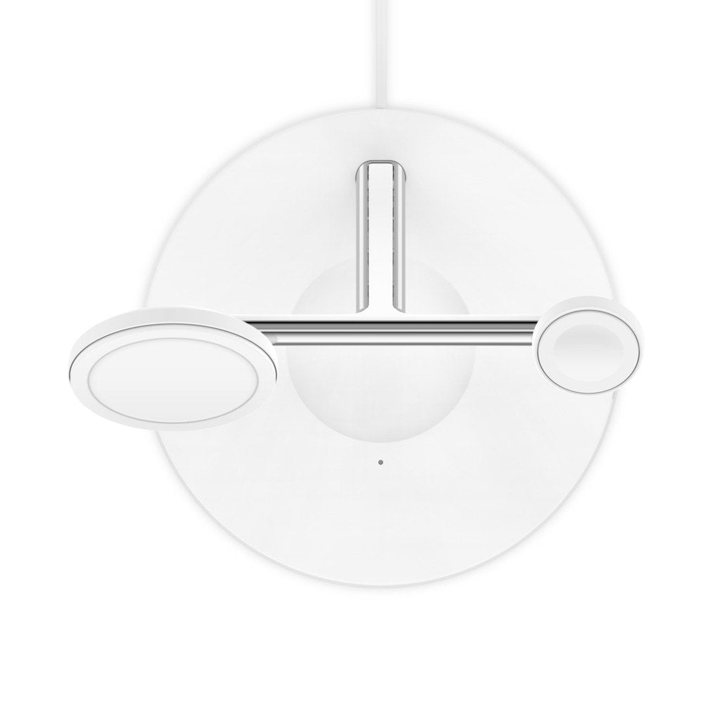 Belkin Boost Charge Pro Base De Carga Inalmbrica Con Magsafe + Adaptador De Corriente Ca 15 Vatios Fast Charge Blanco Para Apple Airpods, Airpods Pro, Iphone 12, 13, Watch Series 4, Series 5, Series 6, Series 7