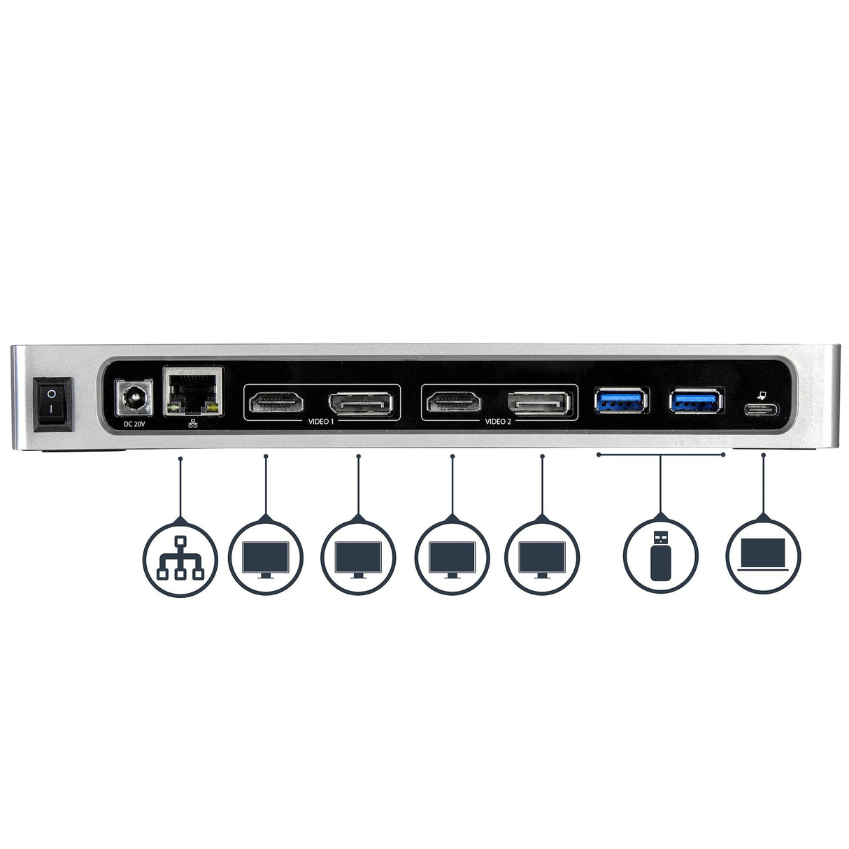 EAN 0065030868235 - StarTech.com DK30A2DH base para portátil y replicador de puertos Alámbrico USB 3.2 Gen 1 (3.1 Gen 1) Type imagen 4