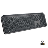 Teclado Ingles Logitech Mx Keys Rf Wireless + Bluetooth Qwerty Internacional De Ee.Uu. Grafito