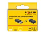 Delock Displayport Zu Mini Displayport Adapter 8k Mit Hdr Und Hdcp Unterstützung - Bidirektional