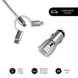 EAN 8436586740757 - SUBBLIM SUB-CHG-4CC001 cargador de dispositivo móvil Universal Plata Encendedor de cigarrillos Carga rápi imagen 7