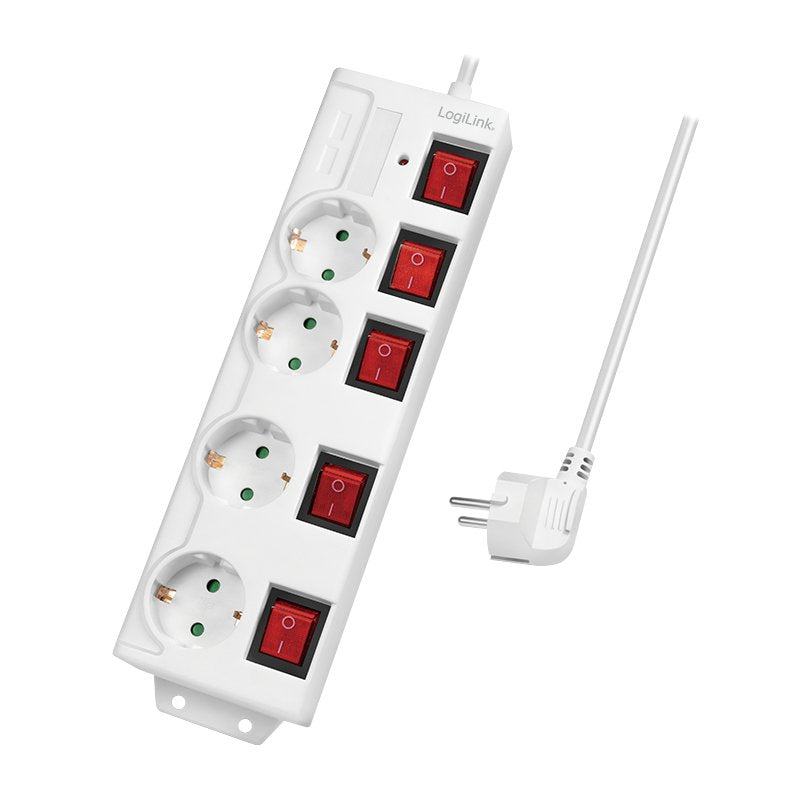 EAN 4052792060591 - LogiLink LPS252 base múltiple 1,5 m 4 salidas AC Interior Blanco imagen 1