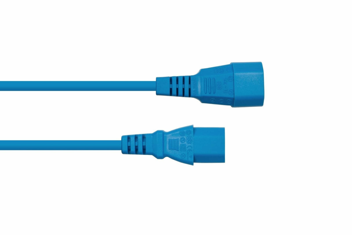 Cablemeimer Kaltgeräteverlängerung C14 An C13 Azul 1m