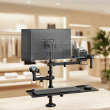 Soporte De Mesa Para Tpv 2 Monitores Tooq Tqpm0003 Giratorio Inclinable Rotatorio Hasta 9kg