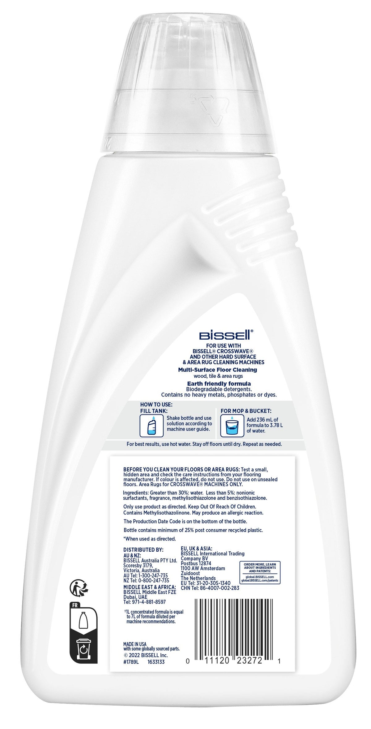 EAN 0011120232721 - Bissell 1789L producto de limpieza y cuidado de suelos Líquido (listo para usar) imagen 2