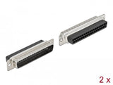 Delock Pinza De Sujeción Macho D-Sub 37, Metal, 2 Piezas