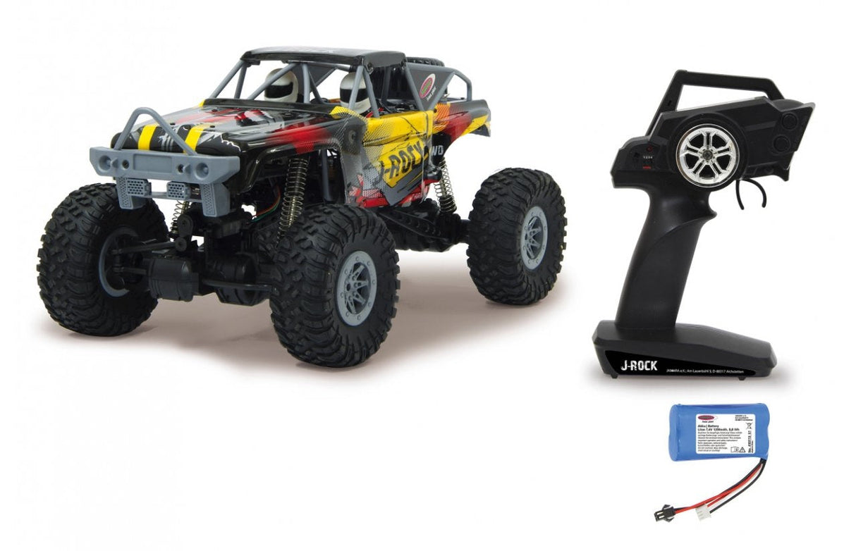 Jamara J-Rock Crawler 4wd Modelo Controlado Por Radio Camión Oruga Motor Eléctrico 1:10, Radiocontrol Gris/Amarillo, Camión Oruga, 1:10, 14 Año(S), 1200 Mah, 1,56 Kg