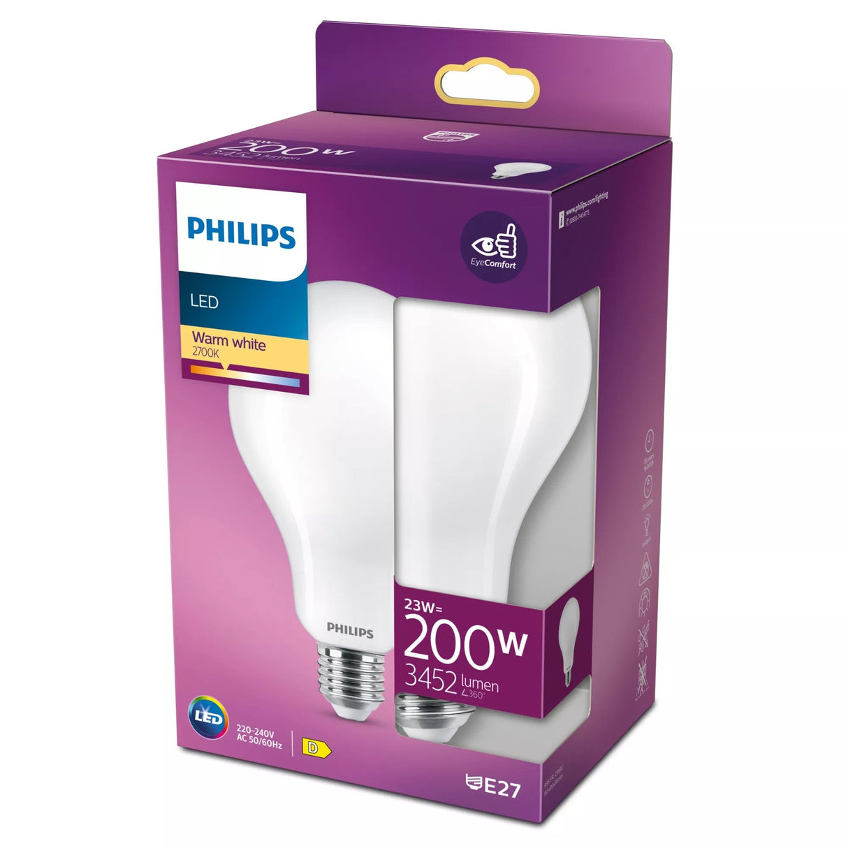 Bombilla Estandard Led E27 23 W 3452 Lm 2.700 K Luz Calida Ø9,5 X 16,5 Cm