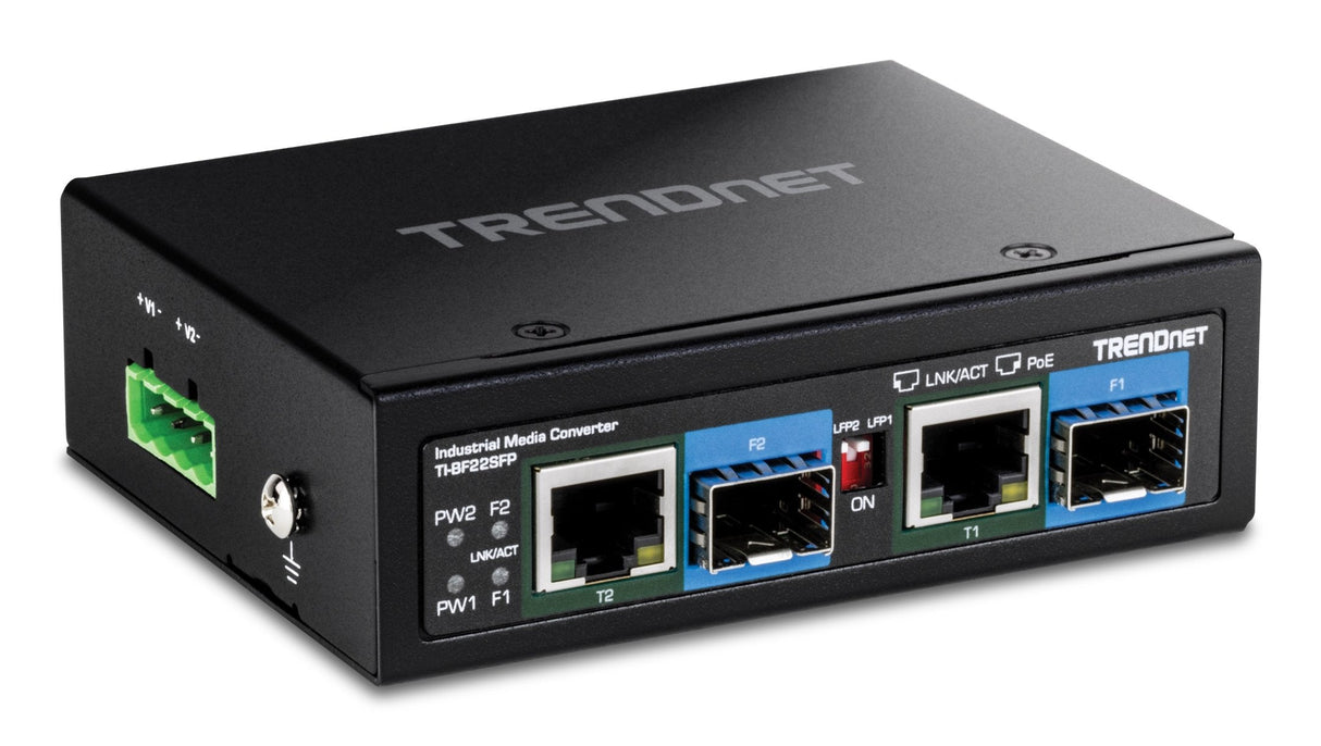 Trendnet 2-Port Indumrial Sfp To Gigabit Poe++ Media Conv.