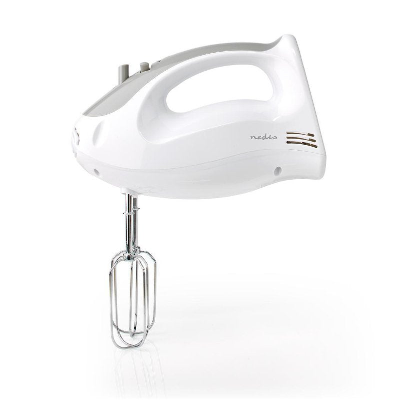 Nedis Batidora Mezcladora  200 W  5 Ajustes De Velocidad  Funcion Turbo   Blanco / Gris