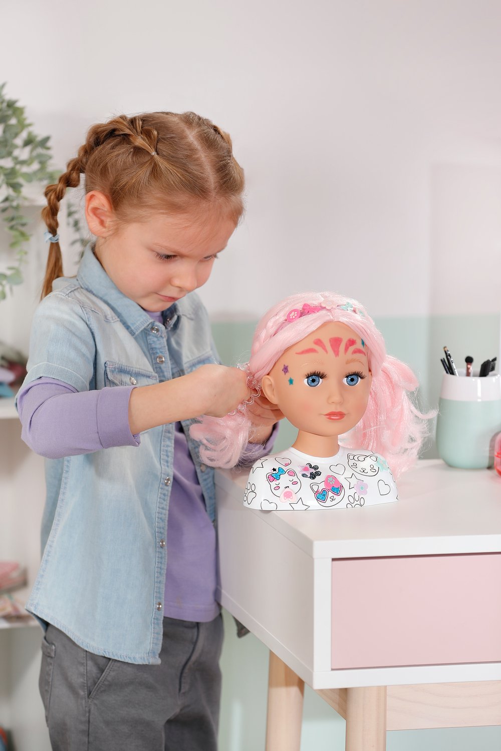 Zapf Creation Baby Born® Styling Head Creative, Make-Up Y Hairy Head 836033